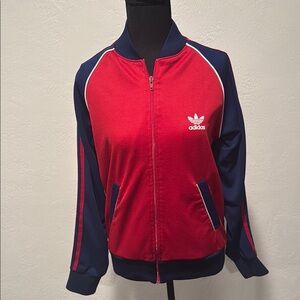 Vintage adidas Red and Blue Lightweight Jacket